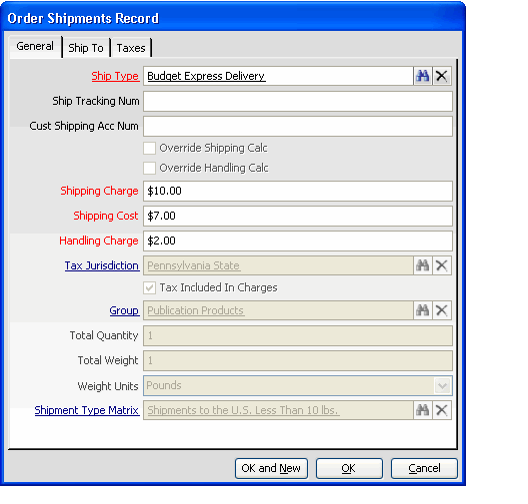 Understanding the Shipping and Handling Details Dialog Aptify Support