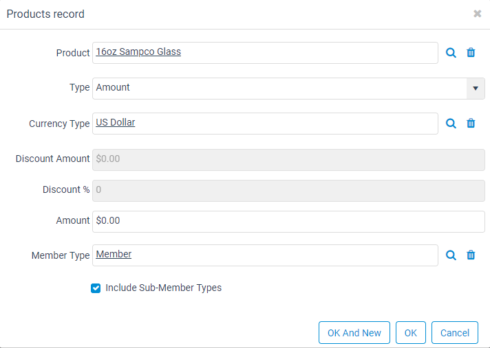 Campaign Discount Product Form