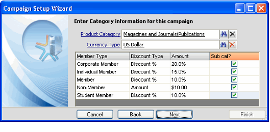 Campaign Setup Wizard -Product -Category Prompt