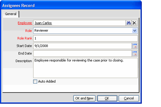 Assignees Record