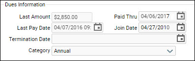 Dues Information