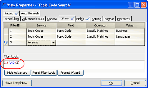 Enclosing -Filters in Parentheses