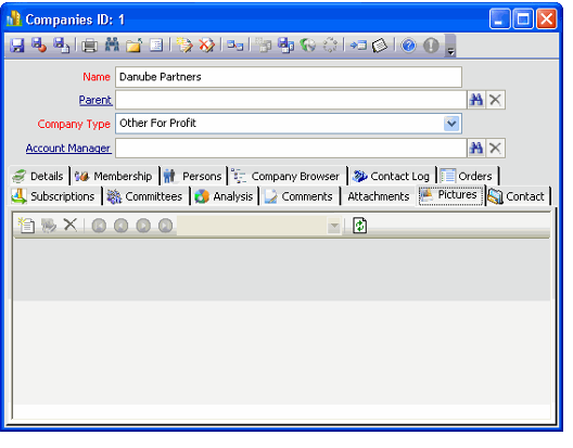 Picture Tab on Companies Form