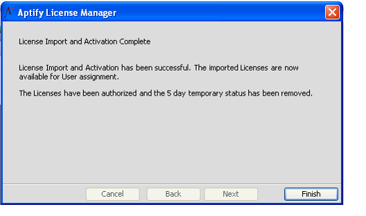 License Authorization Complete for Pre-existing Licenses