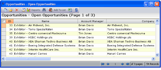 Open -Opportunities View