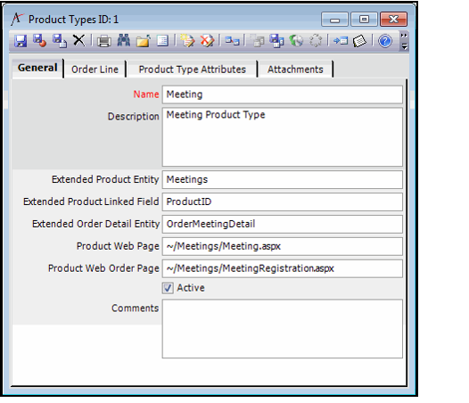Product Types Record