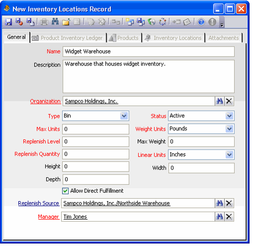 Creating Inventory Locations Records Aptify Support