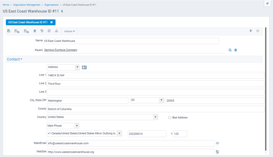 Organizations Form