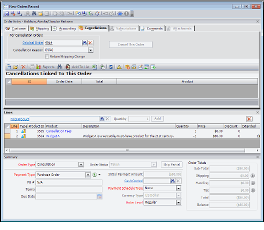 Creating a Credit Memo