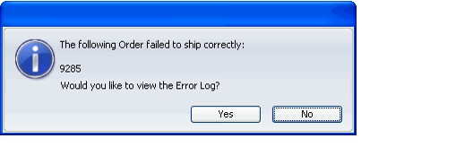 Orders That Failed to Ship Notification