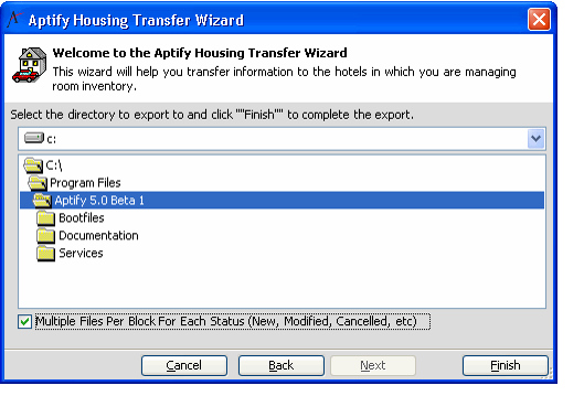 Select Location for Export File