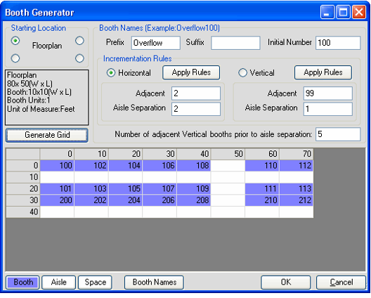 Booth -Generator -Dialog Box