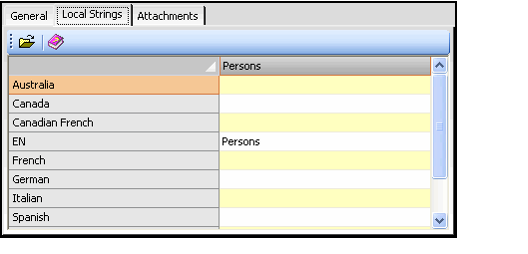 Local Strings Tab