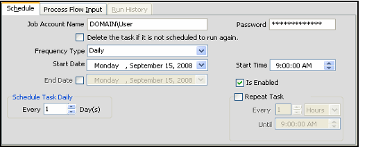Specifying a Task's Schedule