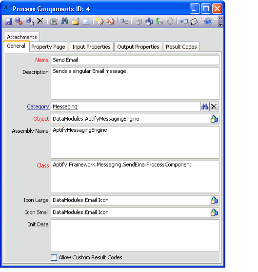 Process Components Form