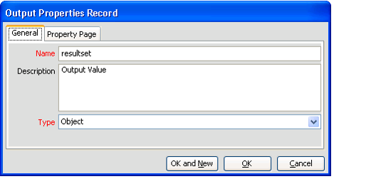 Output Properties Form