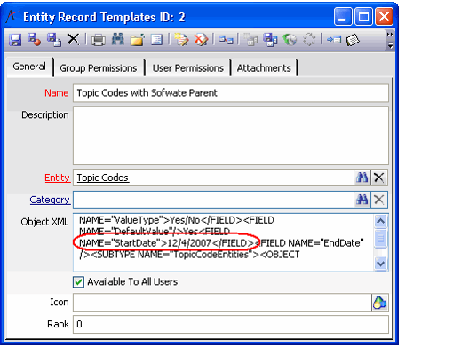 Topic Code Record Template