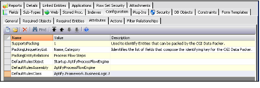 Process Flow Entity's Packing Attributes
