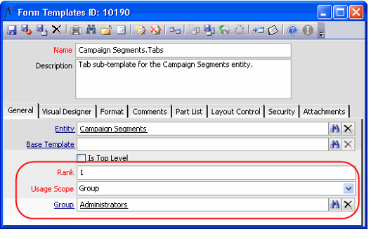 Modifying a Template's Scope