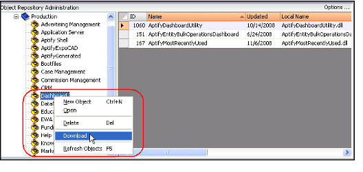 Downloading an Object Package