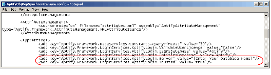 Modifying Synchronizer Config File
