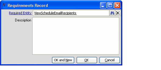 Required Entities Record