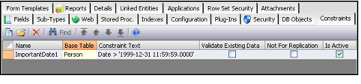 Constraints Tab