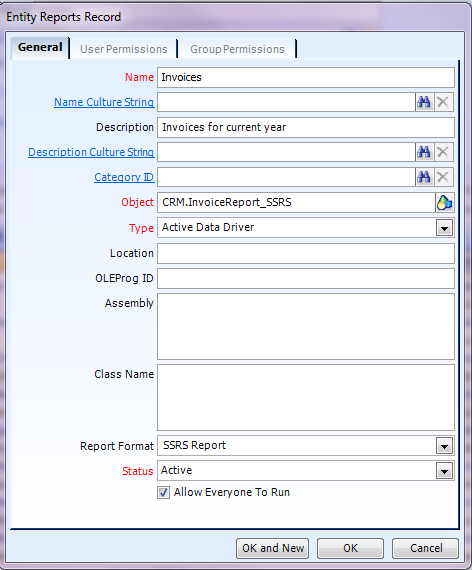 Reports Sub-Type Record (Aptify 5.5.4)