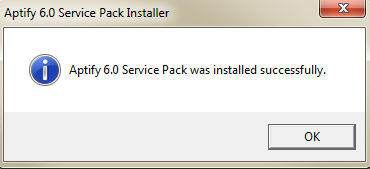 Aptify 6.0 Service Pack Installation