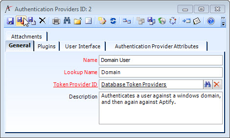 Authentication Providers Record