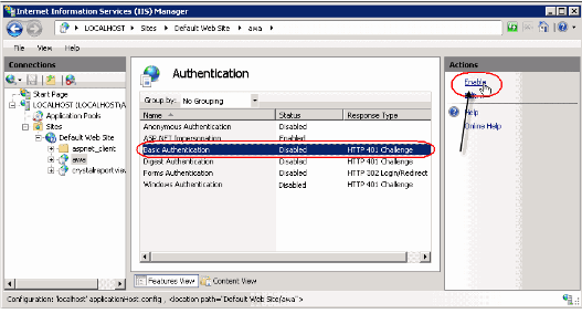 Enabling Basic Authentication